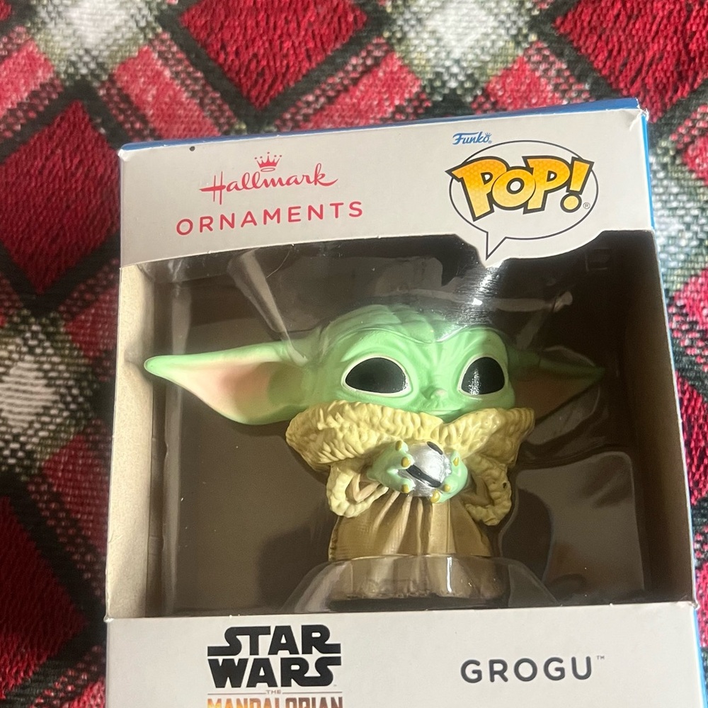 Funko Pop Grogu Ornament with Green and Tan